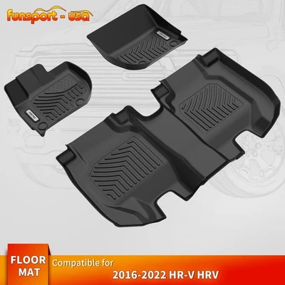Alfombrillas 3 piezas para Honda HR-V 2016-2022 2 filas protección para todas las estaciones goma TPE Foto 1 de 4