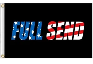 Full Send bandiera americana sfondo bandiera di alta qualità 3 piedi x 5 piedi bandiera per Stati Uniti - Foto 1 di 1