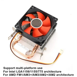 Mini CPU Cooler 2 Heatpipes High Air Low Noise Fan Radiator For 775AMD/1 FY - Afbeelding 1 van 9
