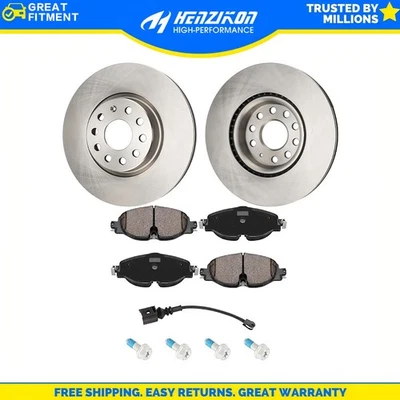 312mm Front Disc Brake Rotors Ceramic Pads for 2015 2016 2017 Audi A3 Quattro - Imagem 1 de 4