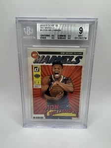 ZION WILLIAMSON 2019-20 DONRUSS NET MARVELS SP ROOKIE PELICANS RC BGS 9 RC - Picture 1 of 2