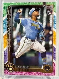 2025 Topps Serie 1 Carlos Rodriguez Brewers RC #16 Vacaciones de Pascua Lata Exclusiva - Imagen 1 de 2
