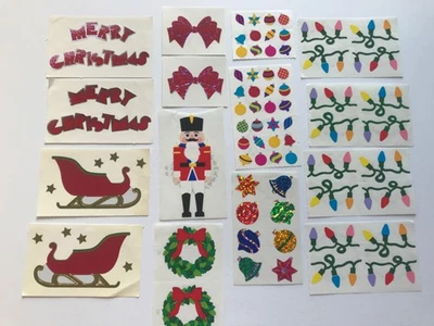 Lote de pegatinas de álbum de recortes de vacaciones de Navidad de Mrs Grossman’s Cascanueces luces de trineo Foto 1 de 4