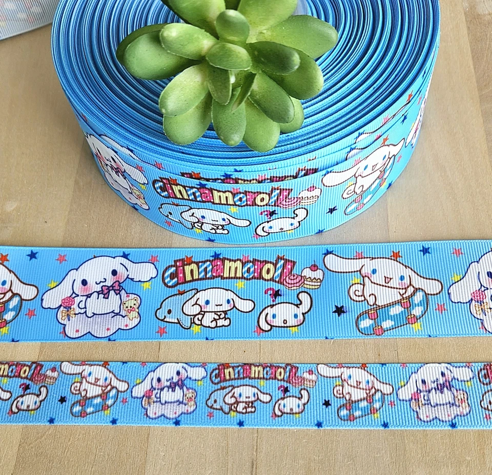 7/8 & 1.5" (1 YD) Cinnamoroll Grosgrain Ribbon Hello Kitty Friend - Image 1 of 1