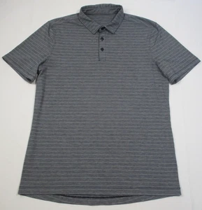 Lululemon Polo Herren mittelgrau gestreift Golf Freizeit Shirt Performance - Bild 1 von 5