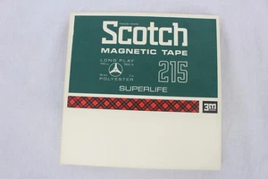 Vintage Scotch 215 Magnetic Tape 7in Reel 1800ft 3M Superlife Long Play Audio - Picture 1 of 4