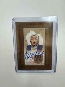 2023 Topps Allen Ginter Robert Kraft Mini Signed Auto New England PATRIOTS OWNER - Picture 1 of 2