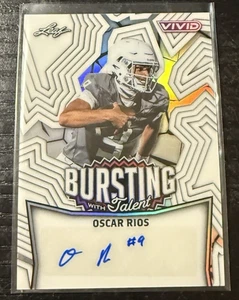 2025 Leaf Vivid Bursting With Talent White Prismatic Auto 2/5 Oscar Rios #TA-OR1 - Bild 1 von 3
