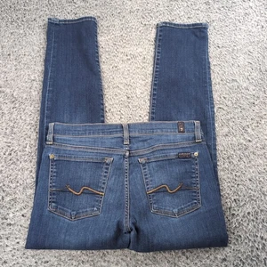7 For All Mankind Jeans Damen 27 Blau Distressed Josefina Denim Modern Freizeit - Bild 1 von 9