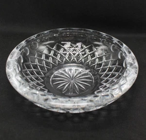 Vintage Princess House Royal Highlights Crystal Ashtray 7" Criss Cross Coin Dot - Picture 1 of 13