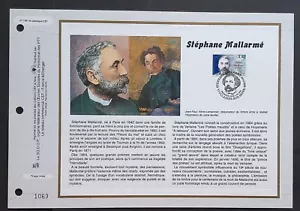 Blatt CEF 1. Tag 1387 1998 Stéphane Mallarmé Poète - Bild 1 von 1