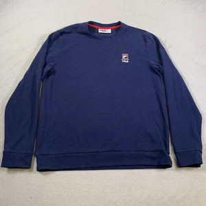 FILA Shirt Mens Medium Blue Long Sleeve Cotton Blend Casual Sports Outdoors - Picture 1 of 10