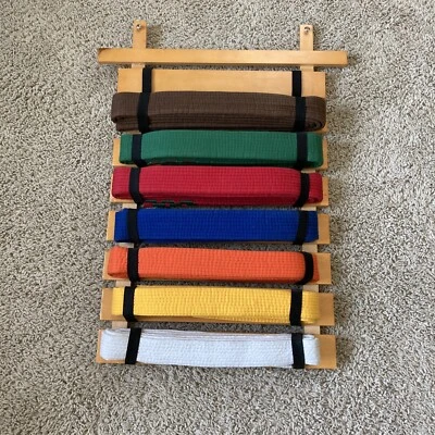 KidKraft Karate Belt Rack 17x23 , Martial Art Belt Rack With Belts - Image 1 of 4