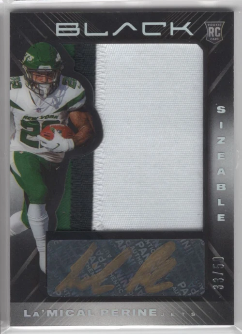2020 Panini Black Sizeable Rookie Signatures Jerseys Silver La'Mical Perine /50 - Image 1 of 1