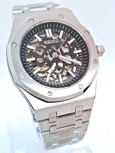 Seiko Skeleton Mod NH70 Automatik Uhrwerk 42mm Open Heart NEU - Bild 1 von 7