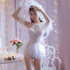 Sexy Lingerie Sleepwear Bride Cosplay Outfit Wedding Dress Nightwear Costume Set