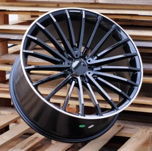 4X 22" AMG Style Felgen Vielspeichen 5X112 Schwarz passend für Mercedes S Klasse - Bild 1 von 7