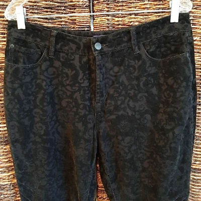 Pantalones de terciopelo NYDJ para mujer 12 cónicos Burnout tecnología Jacquard Lift Tuck ajustados  Foto 1 de 4