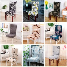 Stretch Spandex Chair Covers Removable Slipcovers Seat Cover Dining Room Decor