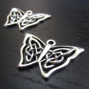 Celtic Butterfly Charms 33mm Antiqued Silver Pendants C3782 - 5, 10 Or 20PCs - Picture 1 of 3