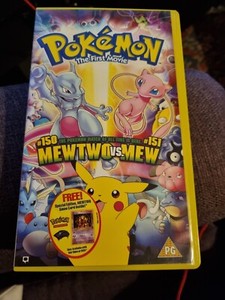 Pokemon The First Movie VHS  Black Star Promo Mewtwo Card and Poster