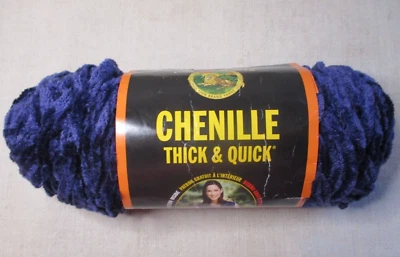 Lion Brand Chenille Thick & Quick, Monarch (purple), 100 yds, Acrylic / Rayon - Image 1 of 4