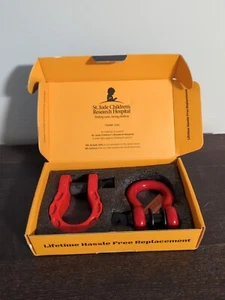 Gear America Mega Shackles, 3/4 inch 8 ton + WLL43/4T - Red - Picture 1 of 7