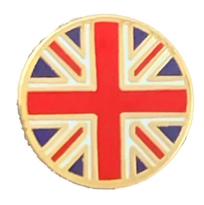 Kleine runde Union Jack Qualität Emaille Anstecknadel Abzeichen T1029 - Bild 1 von 3