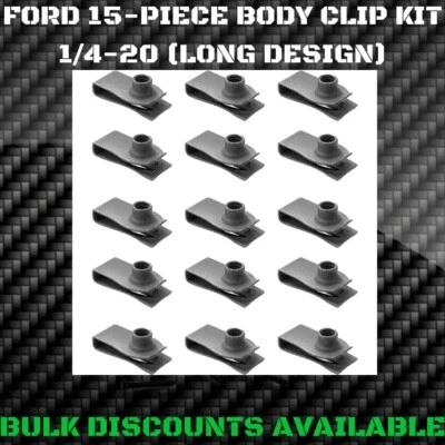 Ford Ranger 1983-1988 interior exterior delantero tuercas en U carrocería pernos clips 1/4-20  Foto 1 de 2