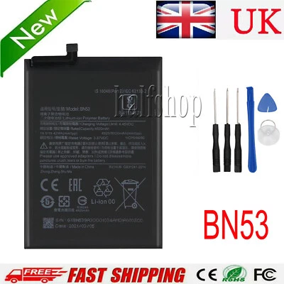 For Xiaomi Redmi Note 10 Pro M2101K6G M2101K6P M2101K6R BN53 Battery 5020mAh - Image 1 of 4