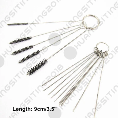 Carburetor Carbon Dirt Jet Remove 10 Cleaning Needles + Brushes Tool For Suzuki - Image 1 of 3