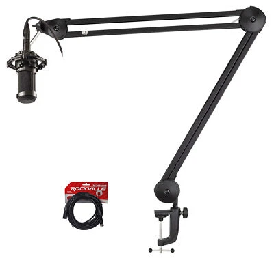 Audio Technica AT2035 Cardioid Condenser Studio Microphone+Warm Audio Boom Arm - Image 1 of 4