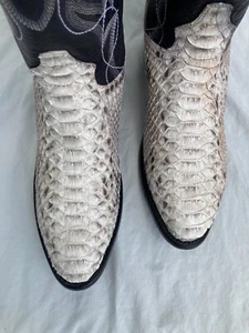 New Size 8.5 EW Dan Post Exotic Python Boot - Picture 1 of 5