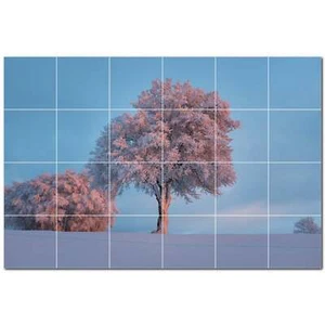 Trees Ceramic Tile Wall Mural PT501035. 25.5" W x 17" H (24) 4.25 tiles - Picture 1 of 1