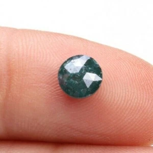 1,0 kt Fancy runder loser Diamant im Rosenschliff, natürlicher blauer Diamant 5,96 mm Z35 - Bild 1 von 8