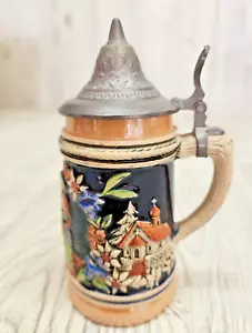German Beer Steins Vintage Lidded Multi Color Made in Germany - Picture 1 of 17