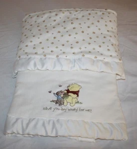 Disney Baby Blanket Winnie the Pooh Have You Any Honey for Me Ivory Roo Bee 30" - Picture 1 of 10