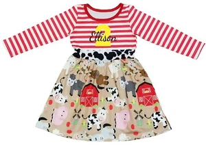 2nd Birthday Cowgirl Dress - Personalized - Barnyard - First Birthday Dress - Picture 1 of 7