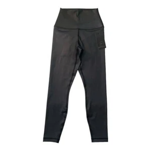 90 Degree by Reflex Interlink Faux Leather Super High Waist Legging Black Small - Picture 1 of 4