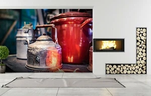 3D Silber Wasserkocher ZHUB016 Tapete Wandbild selbstklebend Beth Sheridan Zoe - Bild 1 von 11