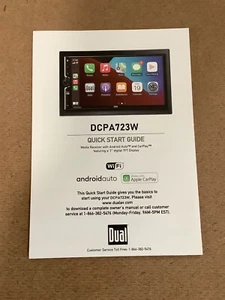 DUAL  OWNER  MANUAL FOR    AM - FM  DIGITAL MEDIA   RECEIVER   DCPA723W - Picture 1 of 5