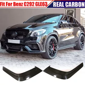 Se adapta a Benz C292 GLE63 2015-19 parachoques delantero divisores aletas Canard carbono real - Imagen 1 de 14