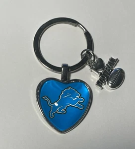 Detroit Lions NFL I Love Football Keychain NEW!! - Picture 1 of 1