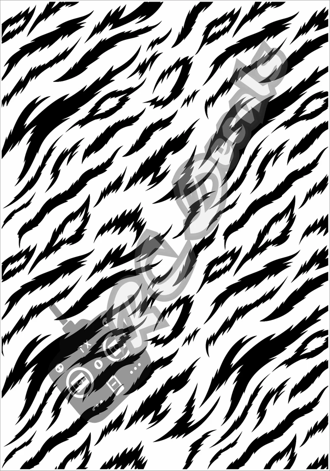 RC Airbrush Stencil Masks Tiger Stripe for Lexan for Bodyshell   - Image 1 of 1