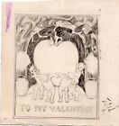 T13-79406. Orig Valentines Card Design by Jessie Cheney Fairbanks Boston 1930s