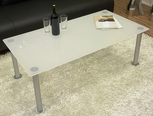Ronald Schmitt Couchtisch mit ESG Glas weiß 122x60 cm NEU OVP - Bild 1 von 2