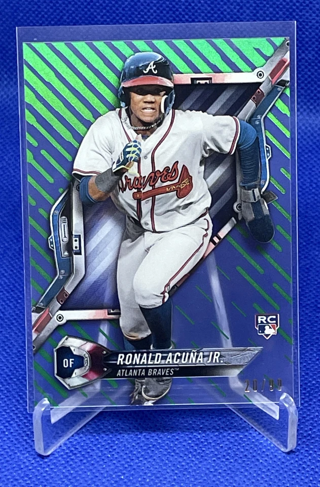 2018 Topps High Tek Ronald Acuna Jr. Rookie Card SP RC /99 Green High Grade 🔝 - Image 1 of 4