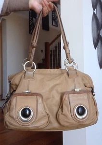 Mimco Large Button Leather Shoulder Everyday Designer Bag - Picture 1 of 10