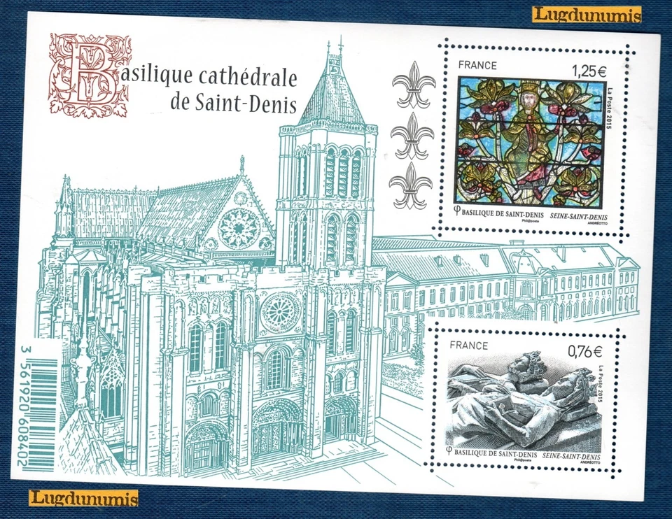 France La Feuille F4930 Basilique Cathédrale Saint Denis F 4930 2015 Neuf Luxe - Photo 1/1