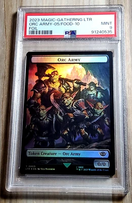 Magic The Gathering Lord of the Rings ORC ARMY #0005 / FOOD #0010 Foil PSA 9 - Image 1 of 2